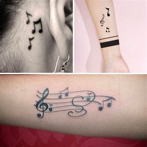 75 Tatuajes de notas musicales (Con el significado)